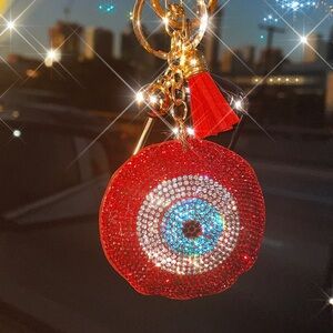New Red Evil Eye Keychain